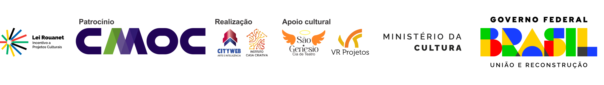 Logos Lei Rouanet - CMOC - VR Projetos - Casa Criativa -City web